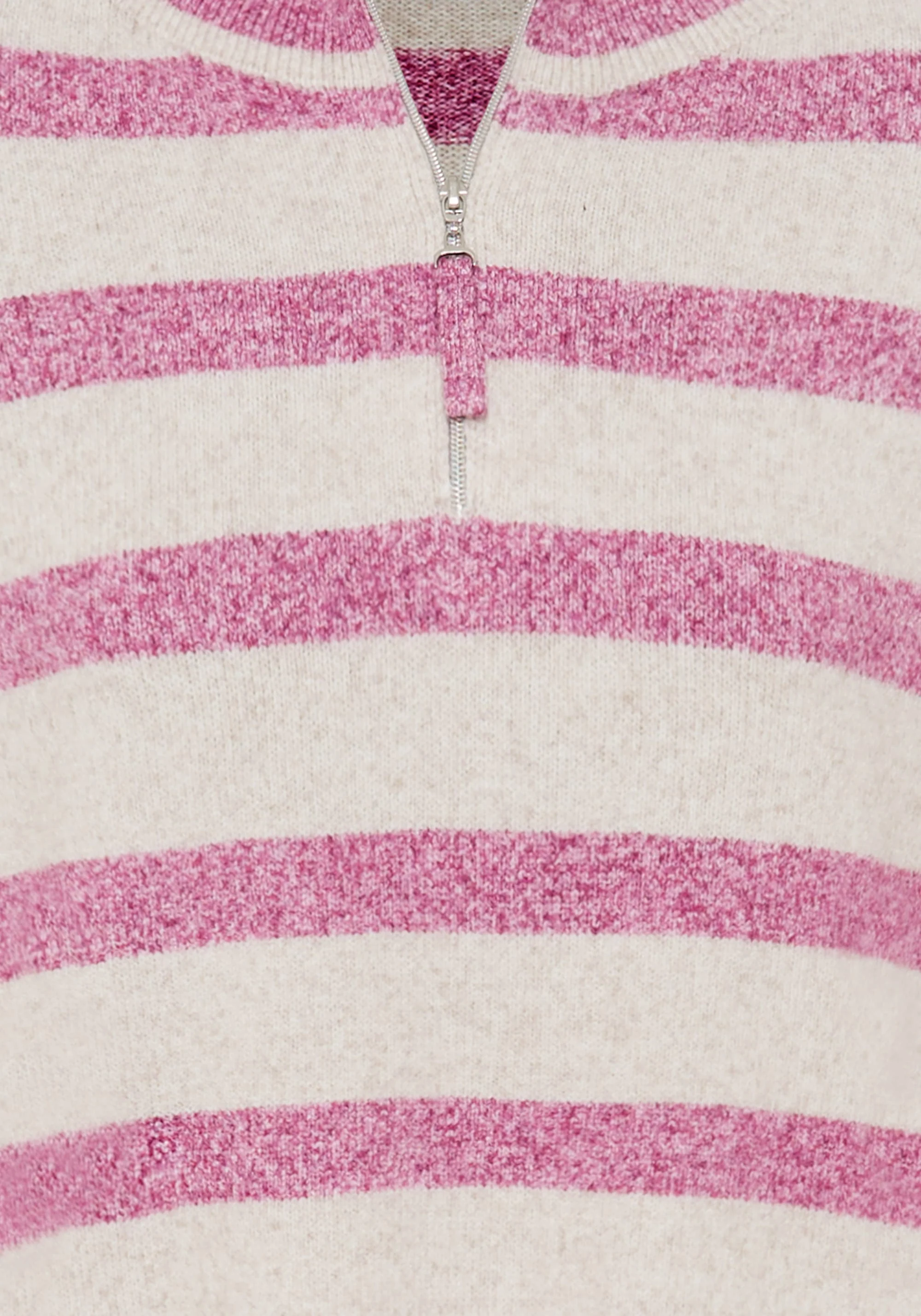 Striped 1/4 Zip Mock Neck Sweater - Image 7