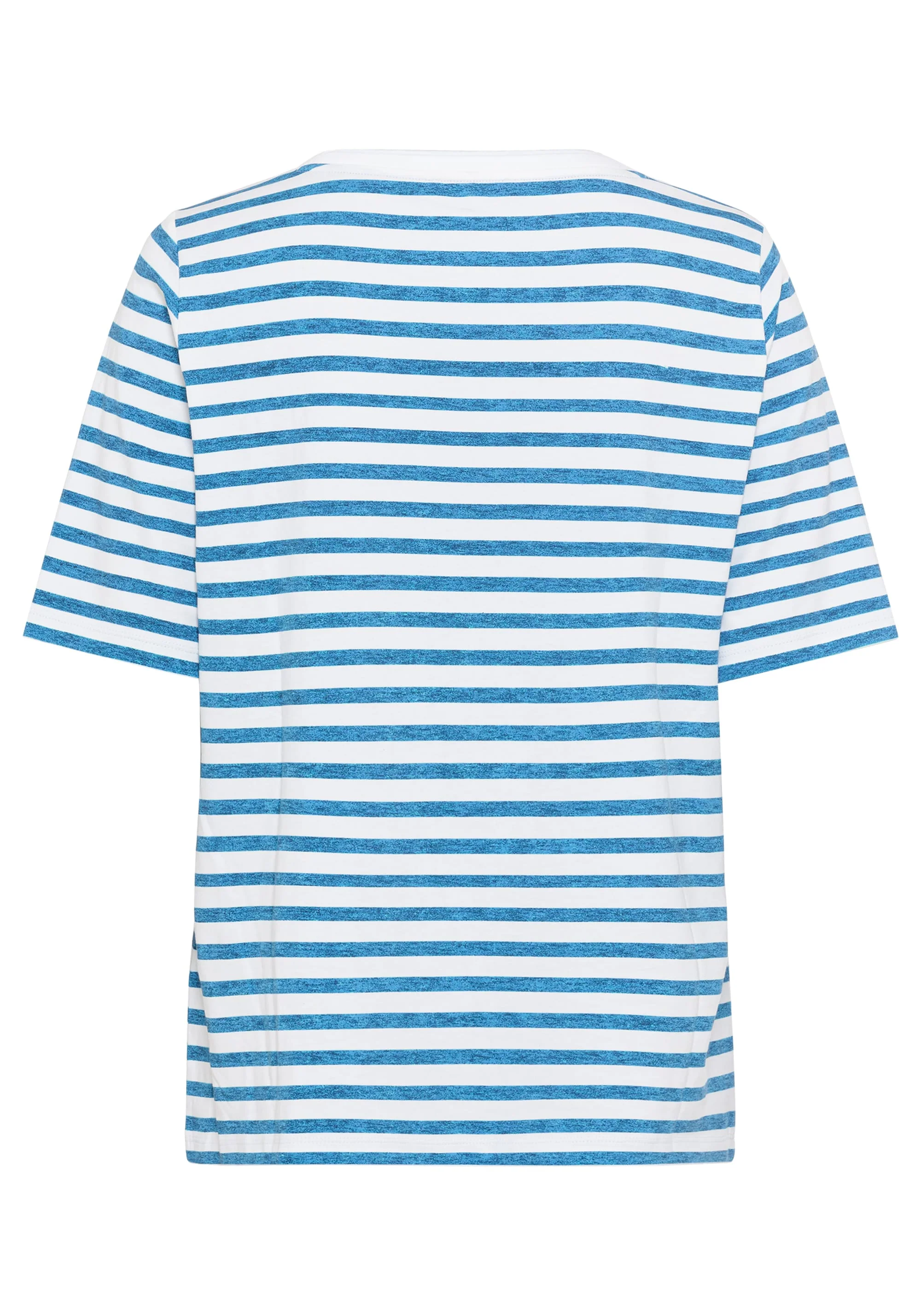 Striped and Foliage Print T-Shirt - Image 4