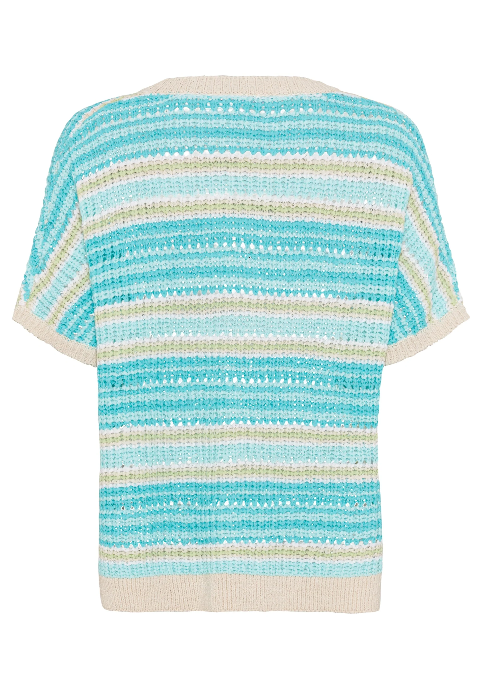 Striped Dolman Tape Yarn Sweater - Image 5