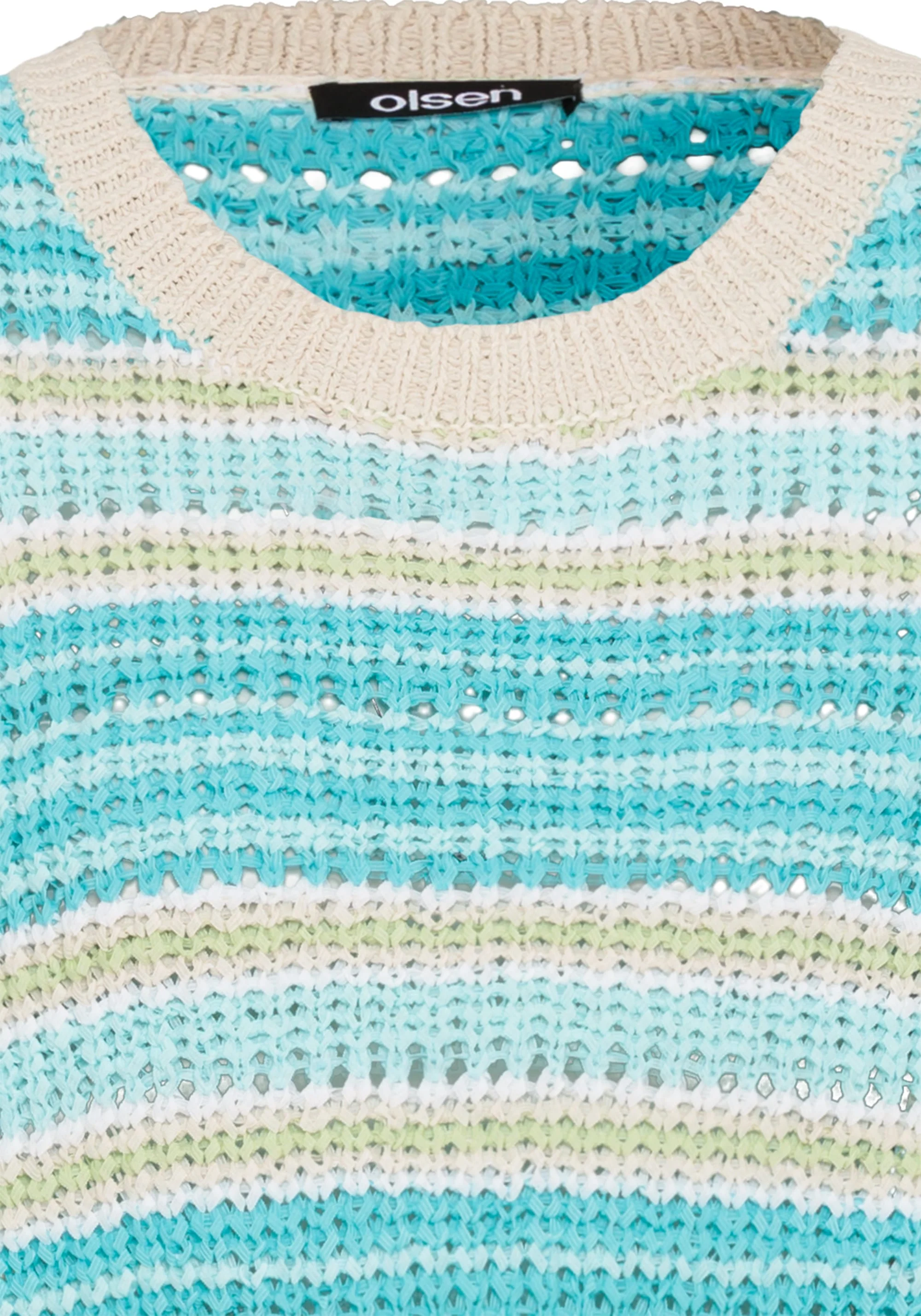 Striped Dolman Tape Yarn Sweater - Image 6