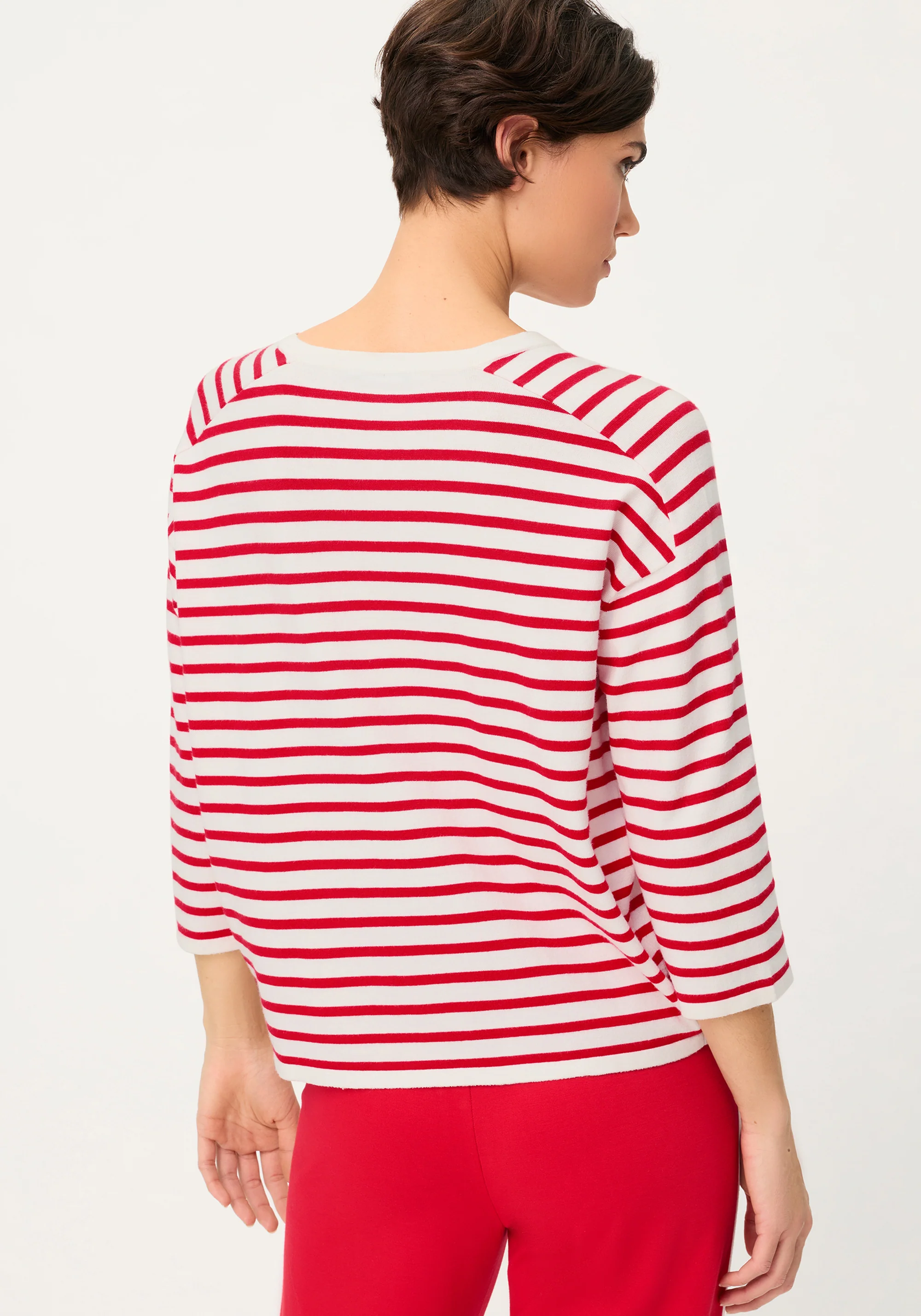 Striped Fine Knit Sweater - Image 2
