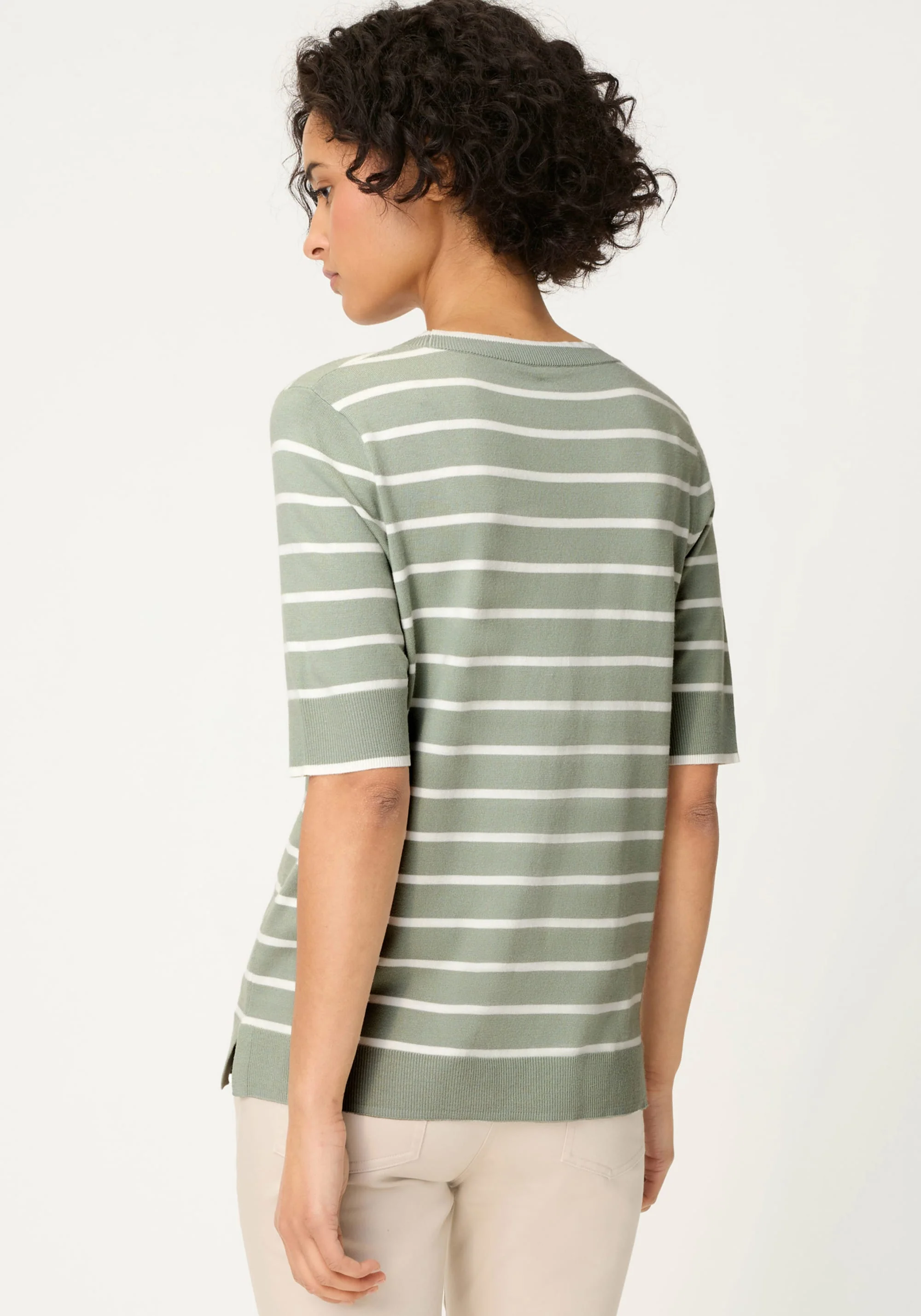 Striped Short Sleeve Sweater - Image 2