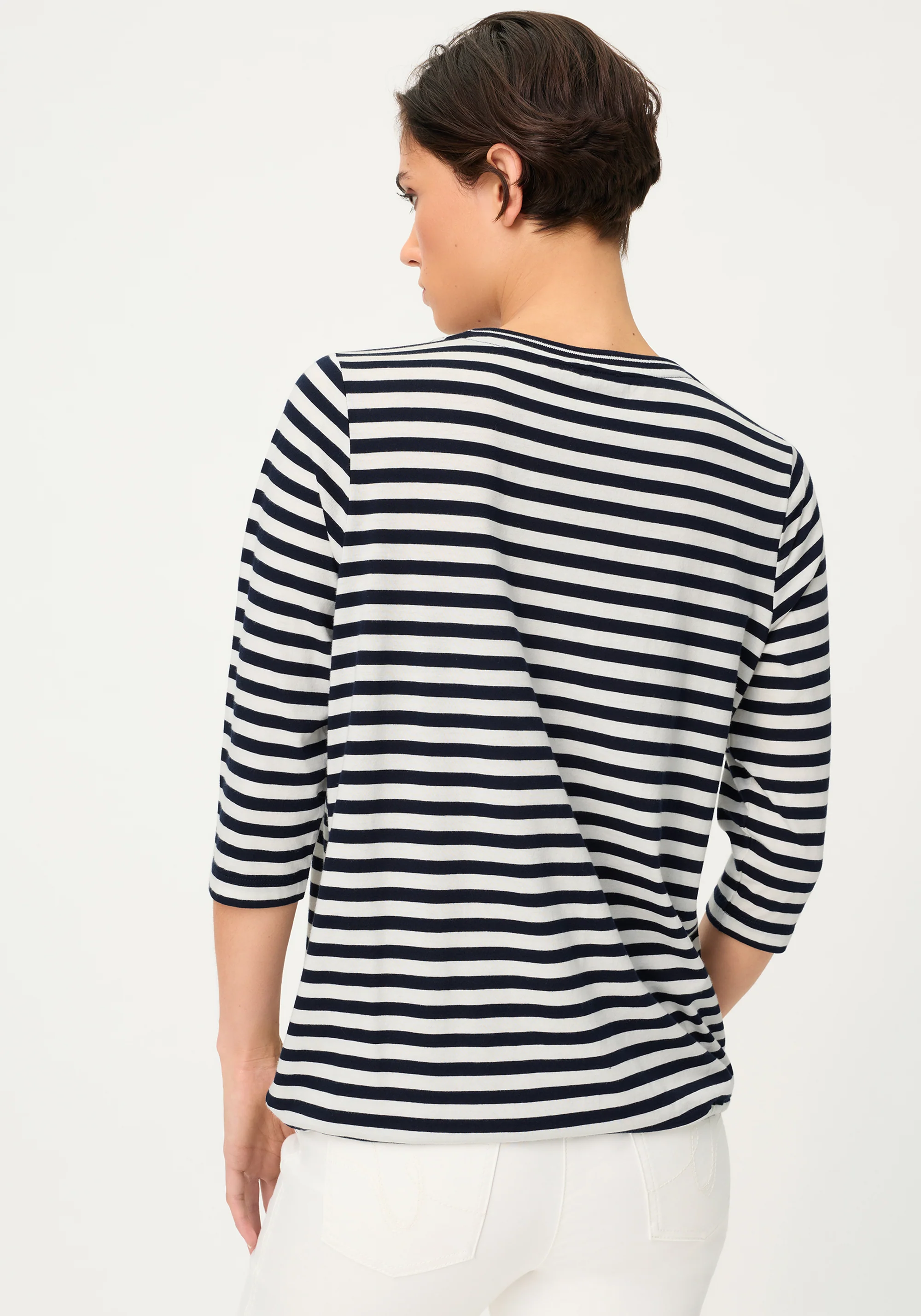 Striped T-Shirt with Sequin Floral Embellishment - Image 3