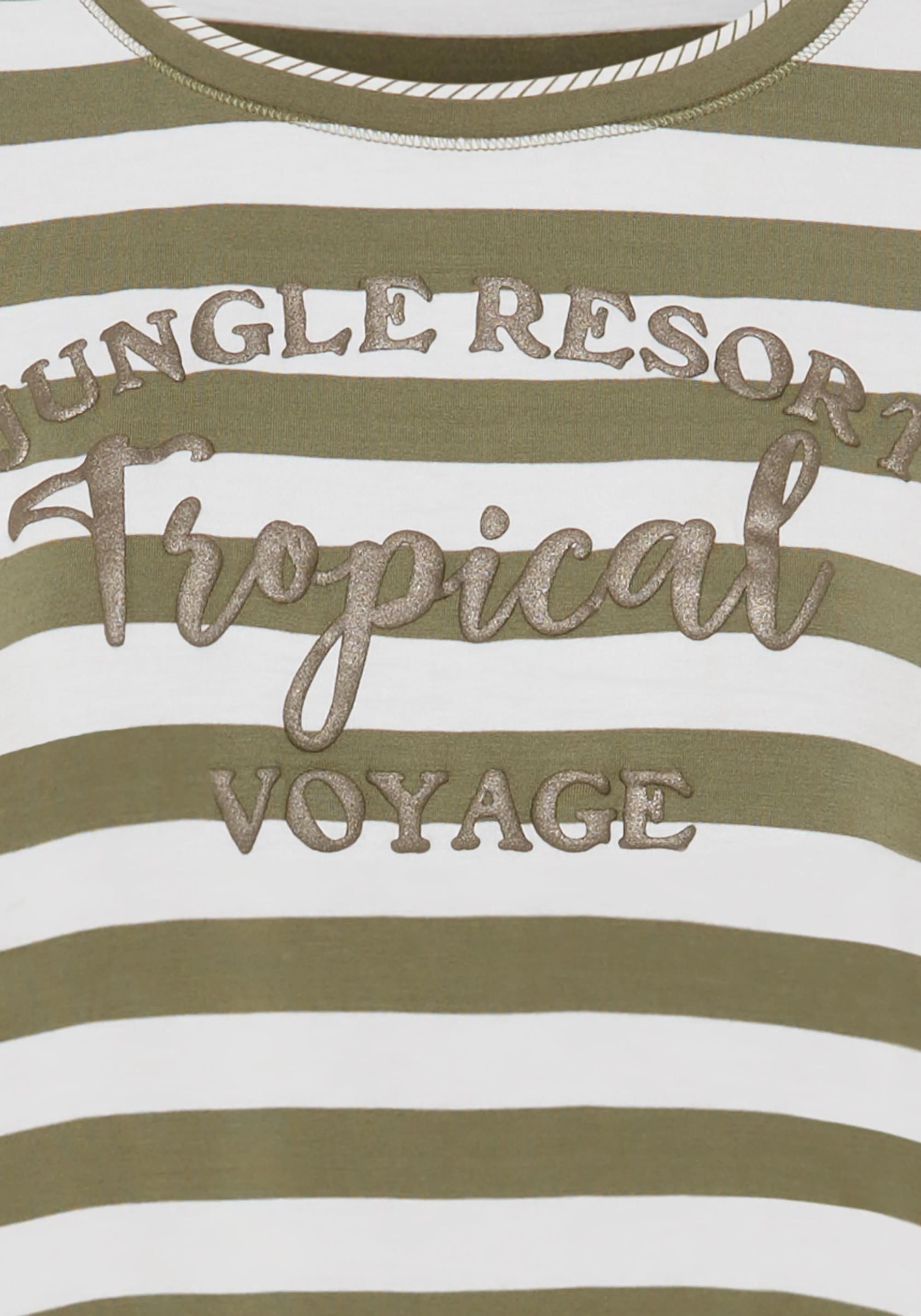 Striped Tee with Puff Print Detail - Image 5