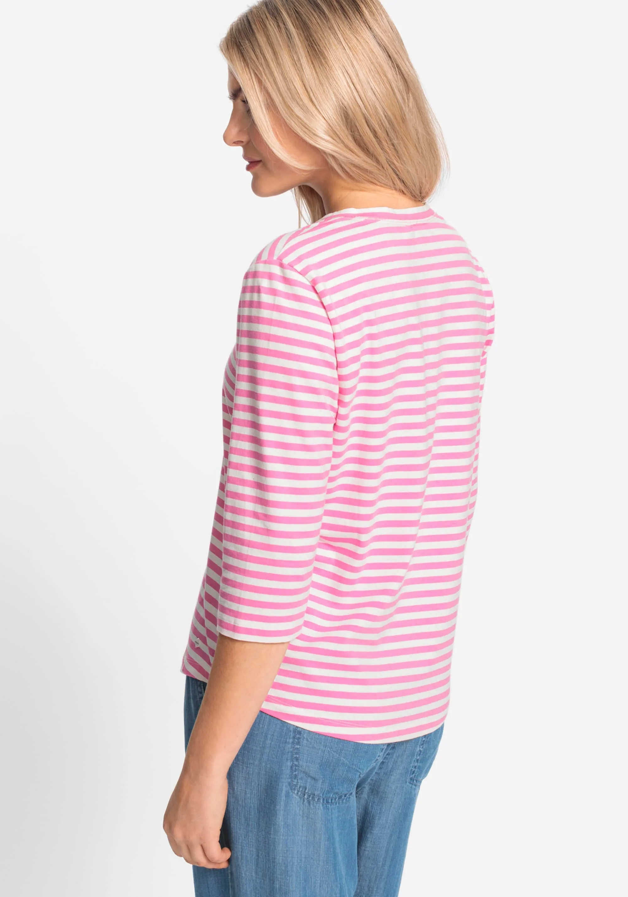 Striped V-Neck T-Shirt - Image 2