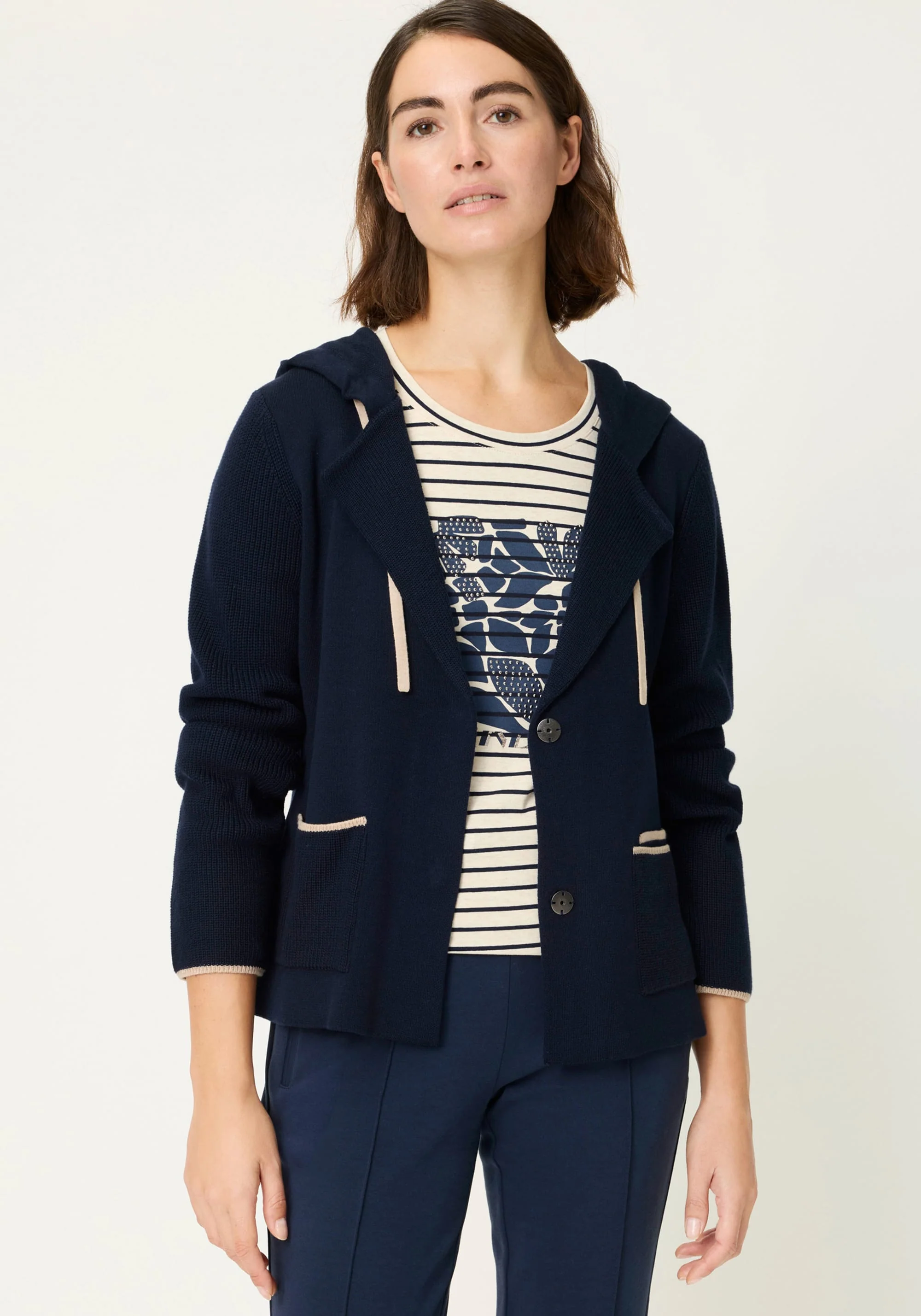 Sweater Knit Hoodie Cardigan