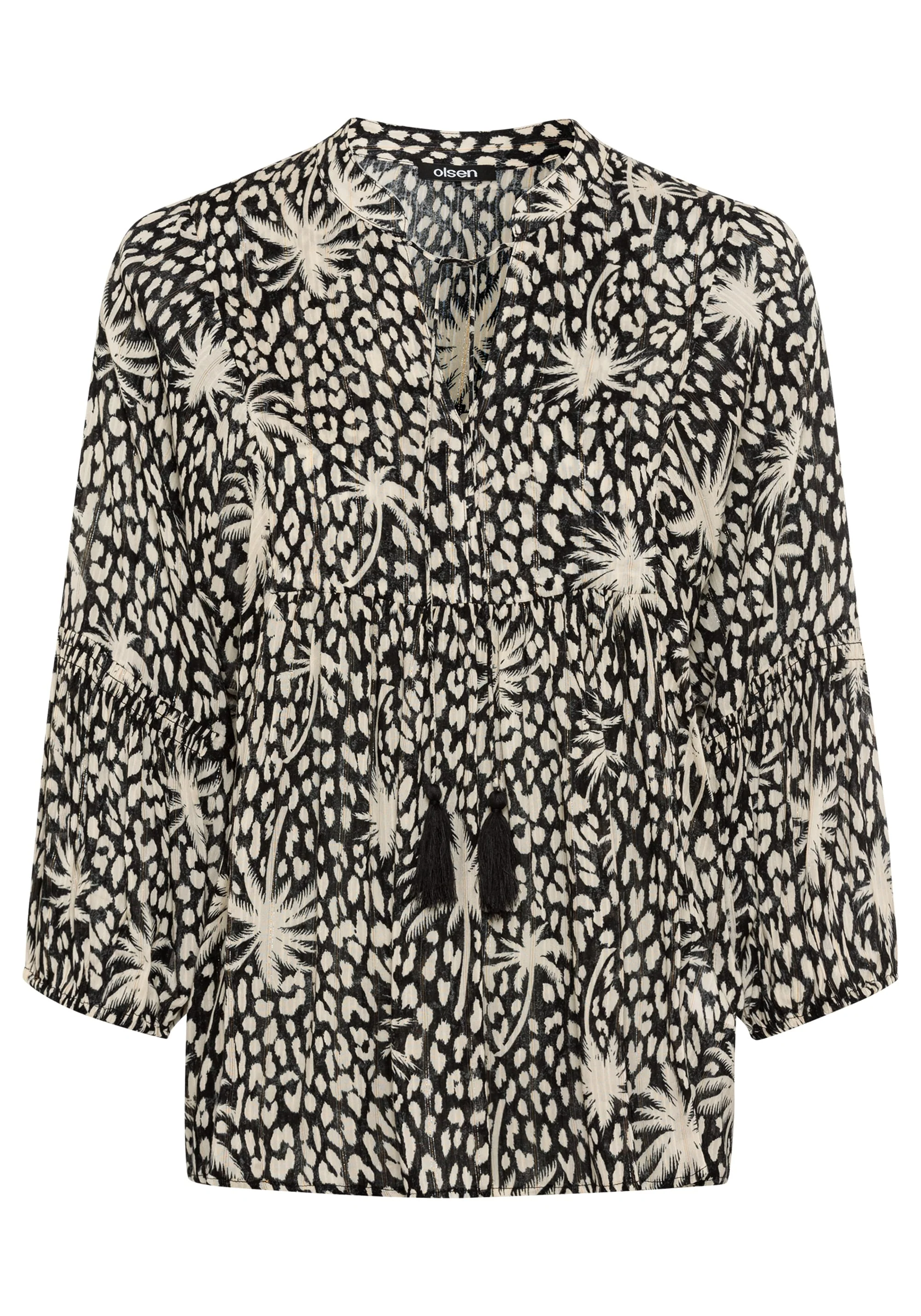 Tropic Mix Print Tunic Blouse - Image 4