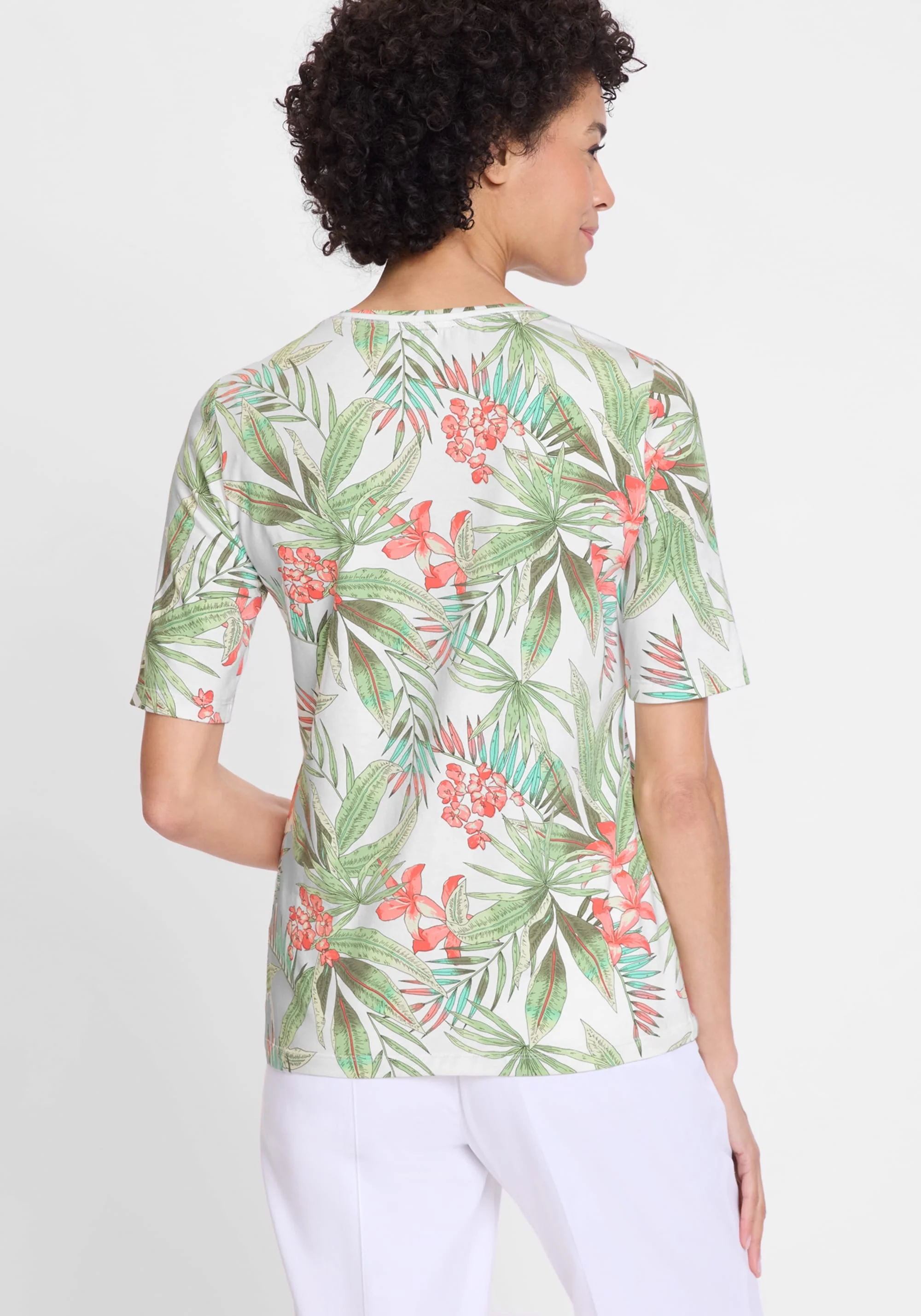 Tropical Print T-Shirt - Image 2