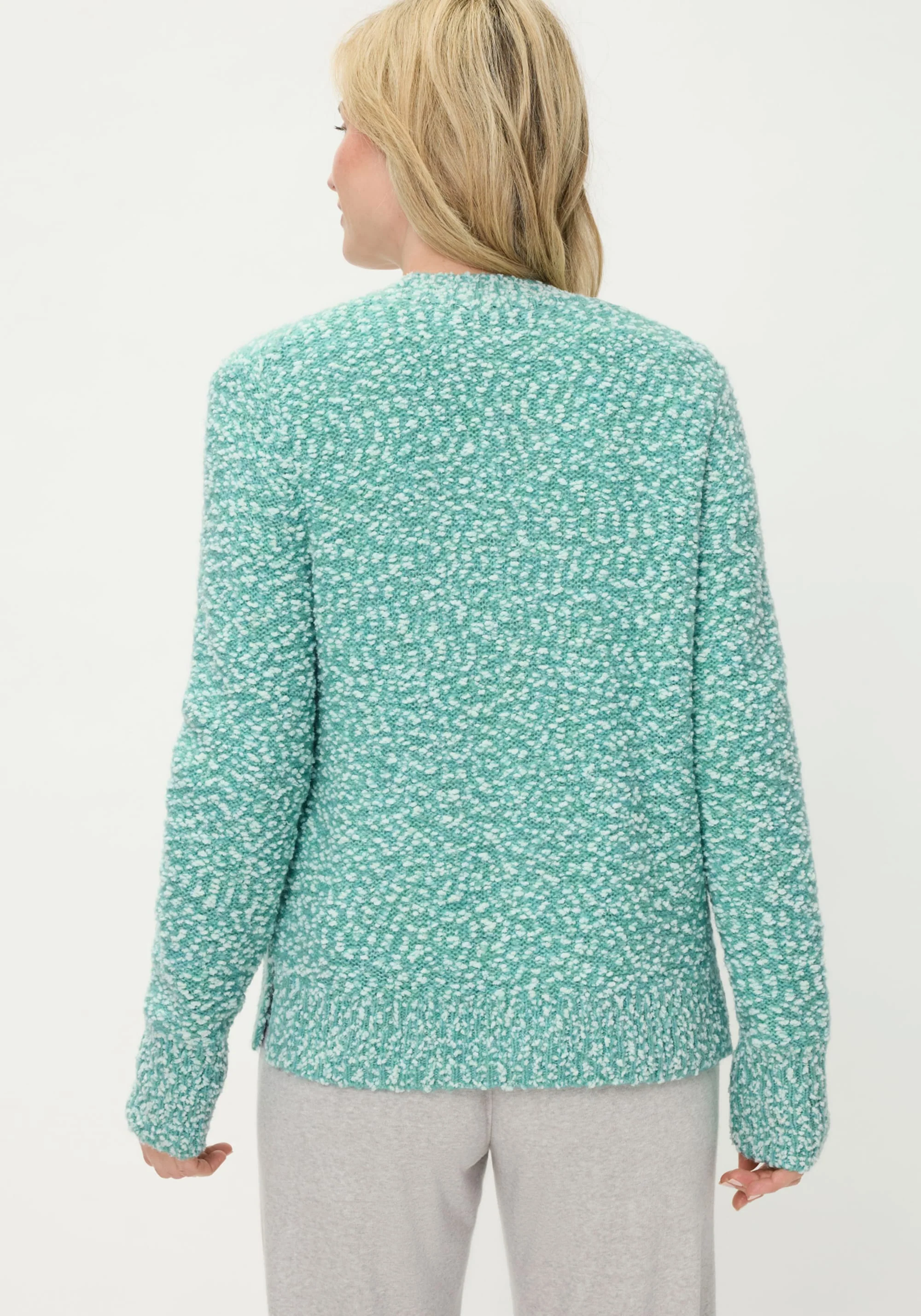 Two-Tone Bouclé Cardigan - Image 2
