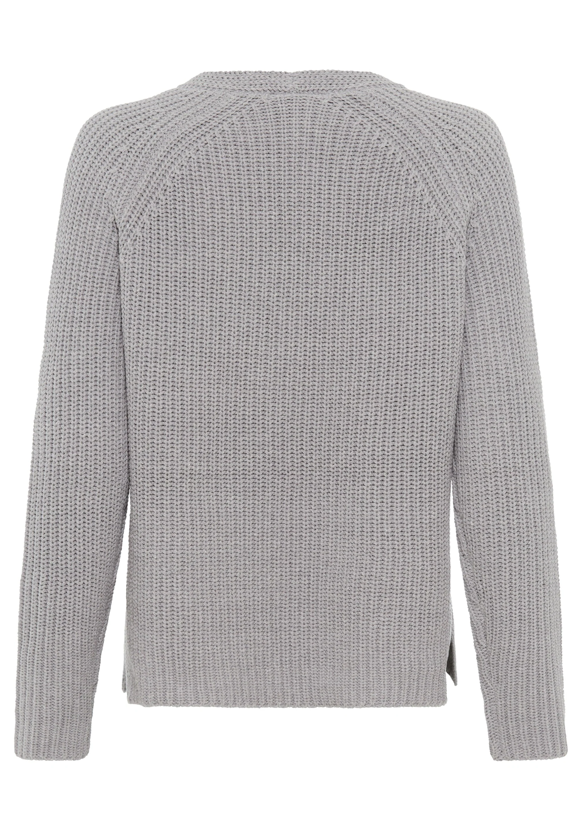 V-Neck Sweater with Silver Foil Embellishment - Image 4