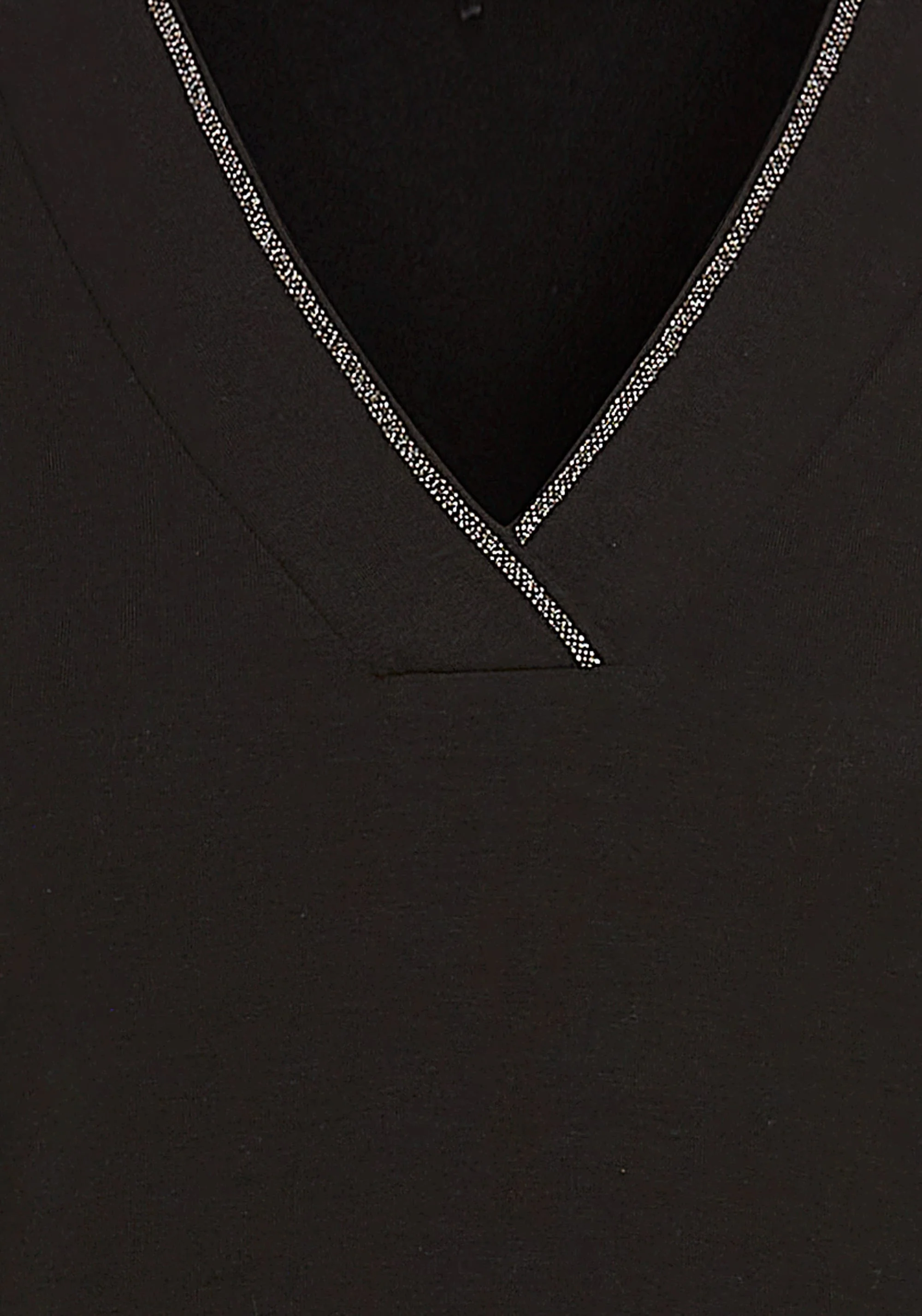 V-Neck T-Shirt with Sparkle Trim - Image 7