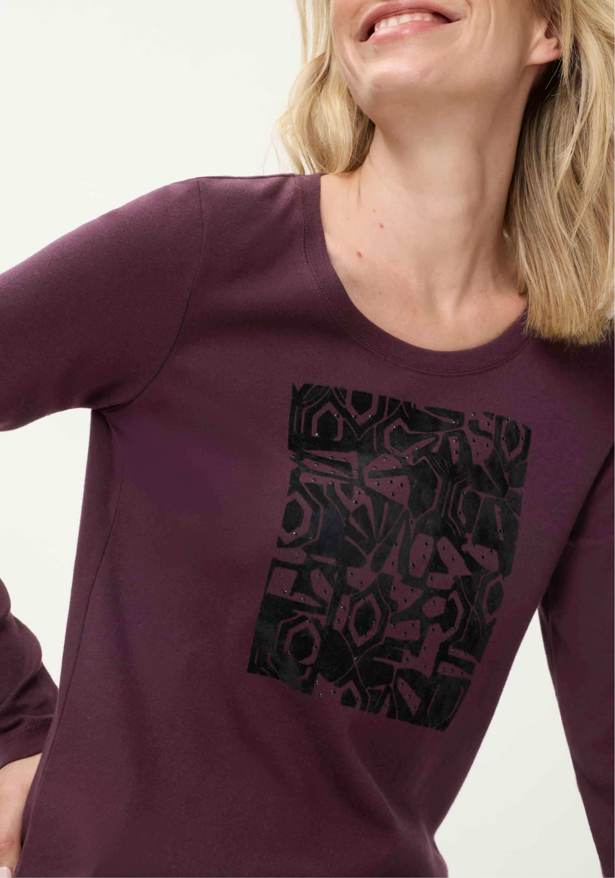 Velvet Placement Print T-Shirt - Image 3