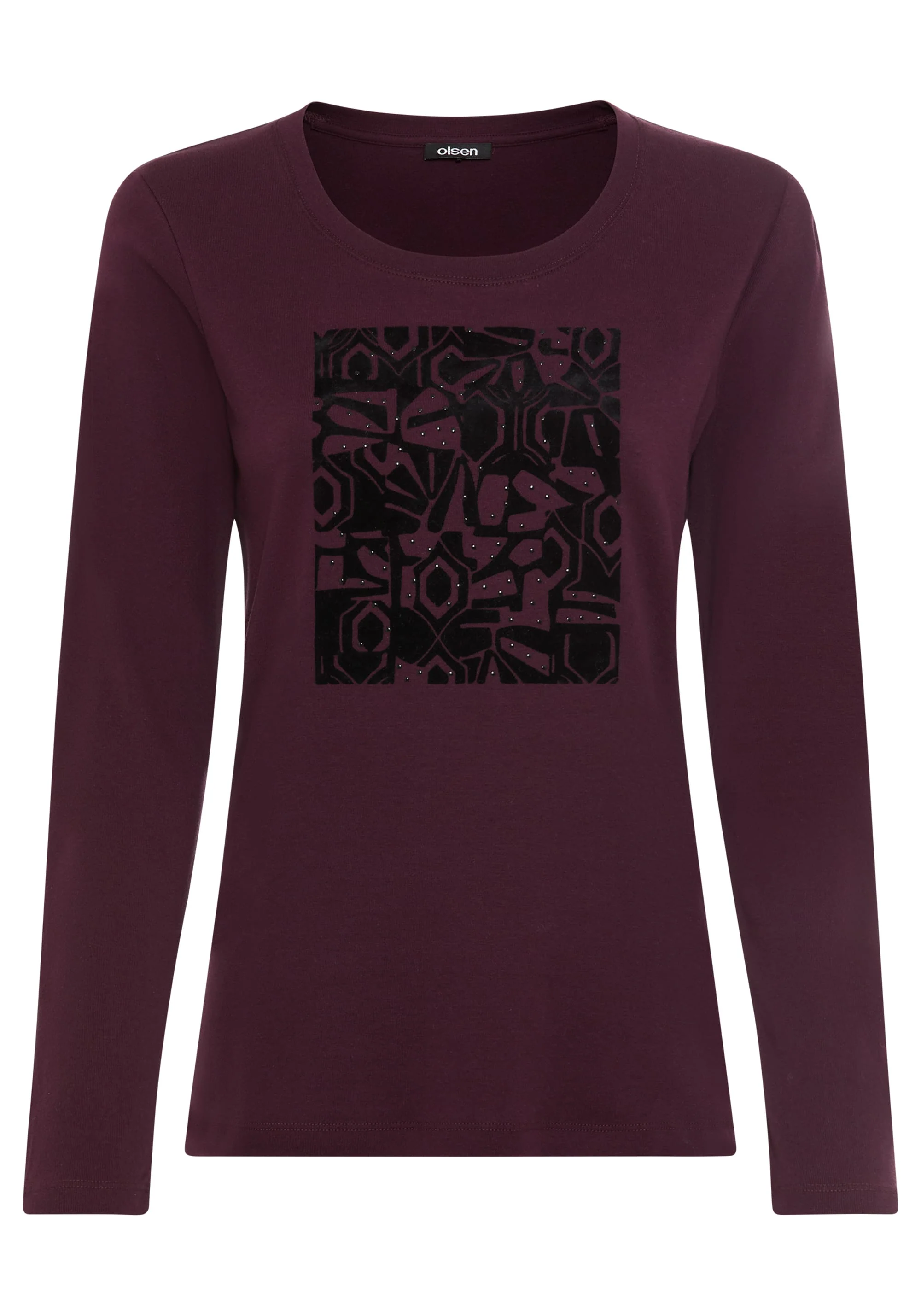 Velvet Placement Print T-Shirt - Image 4