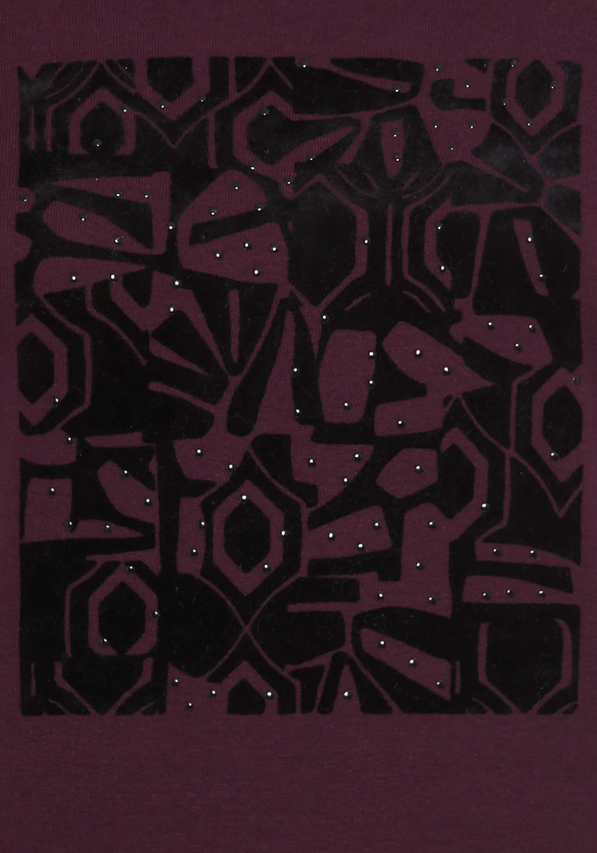 Velvet Placement Print T-Shirt - Image 6