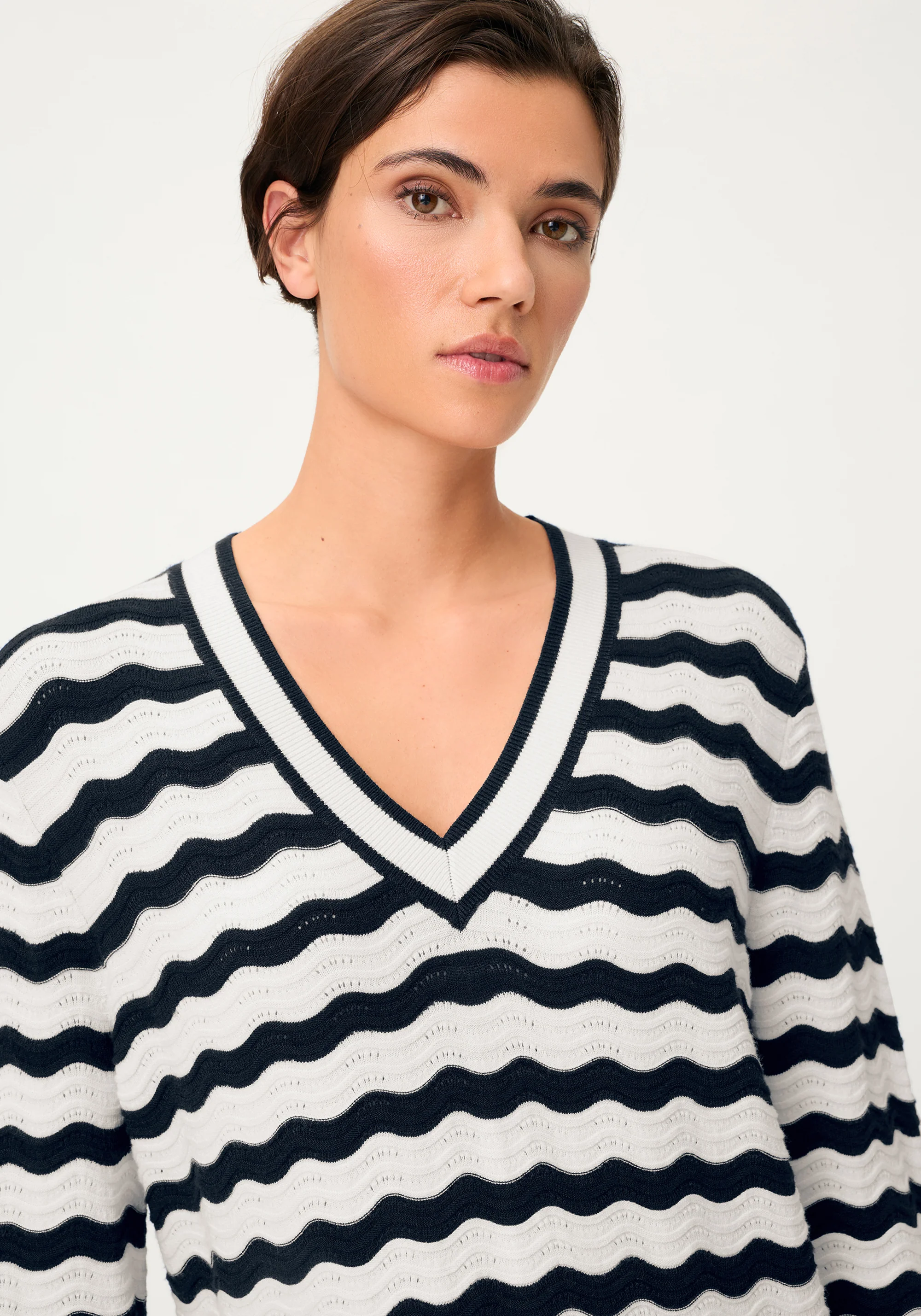 Wave Ajour Knit Sweater