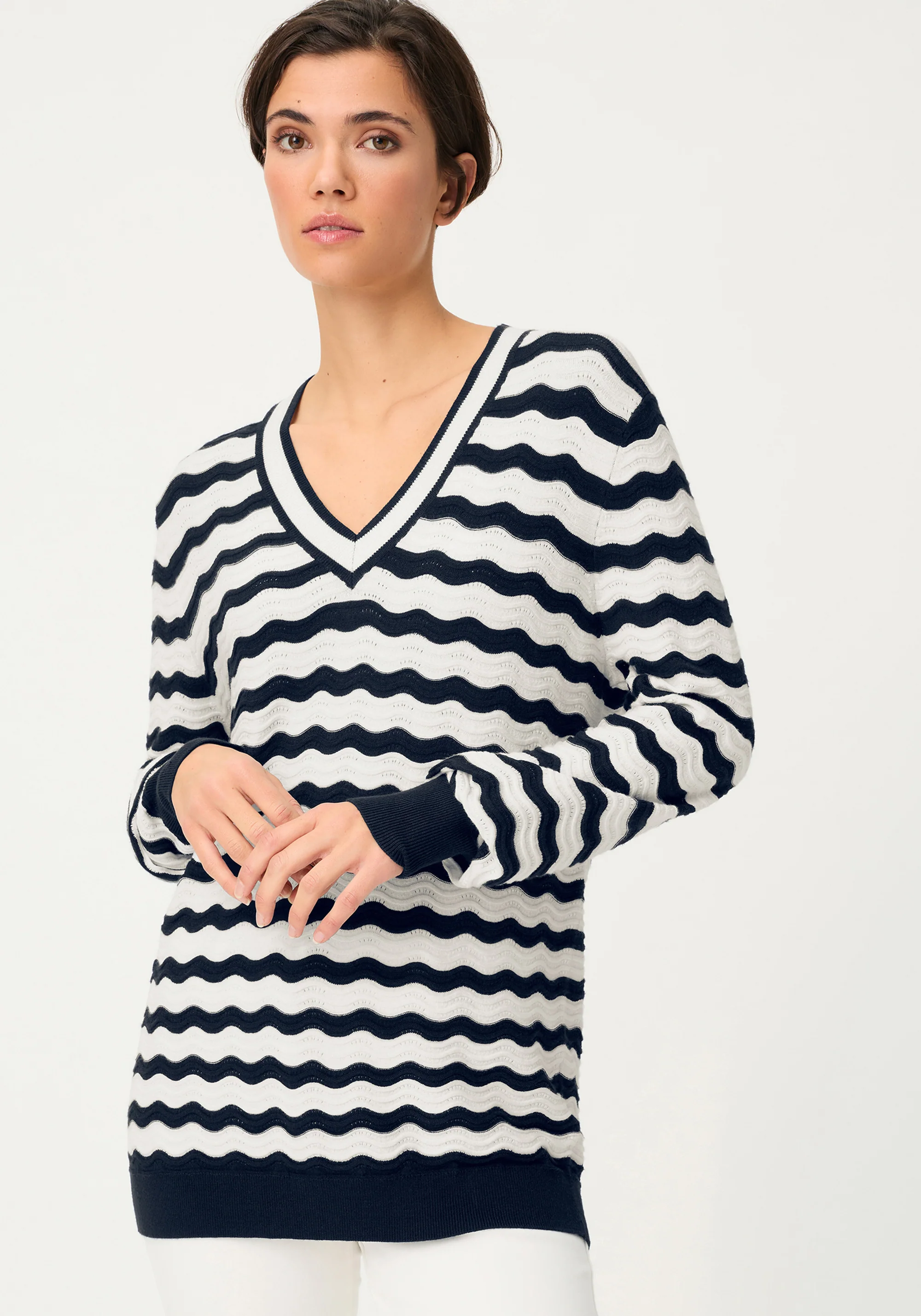 Wave Ajour Knit Sweater - Image 2