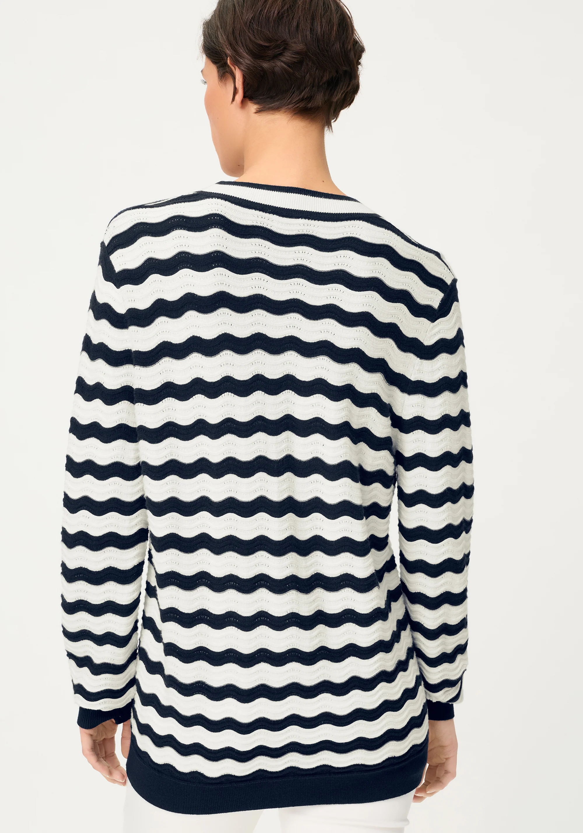 Wave Ajour Knit Sweater - Image 3