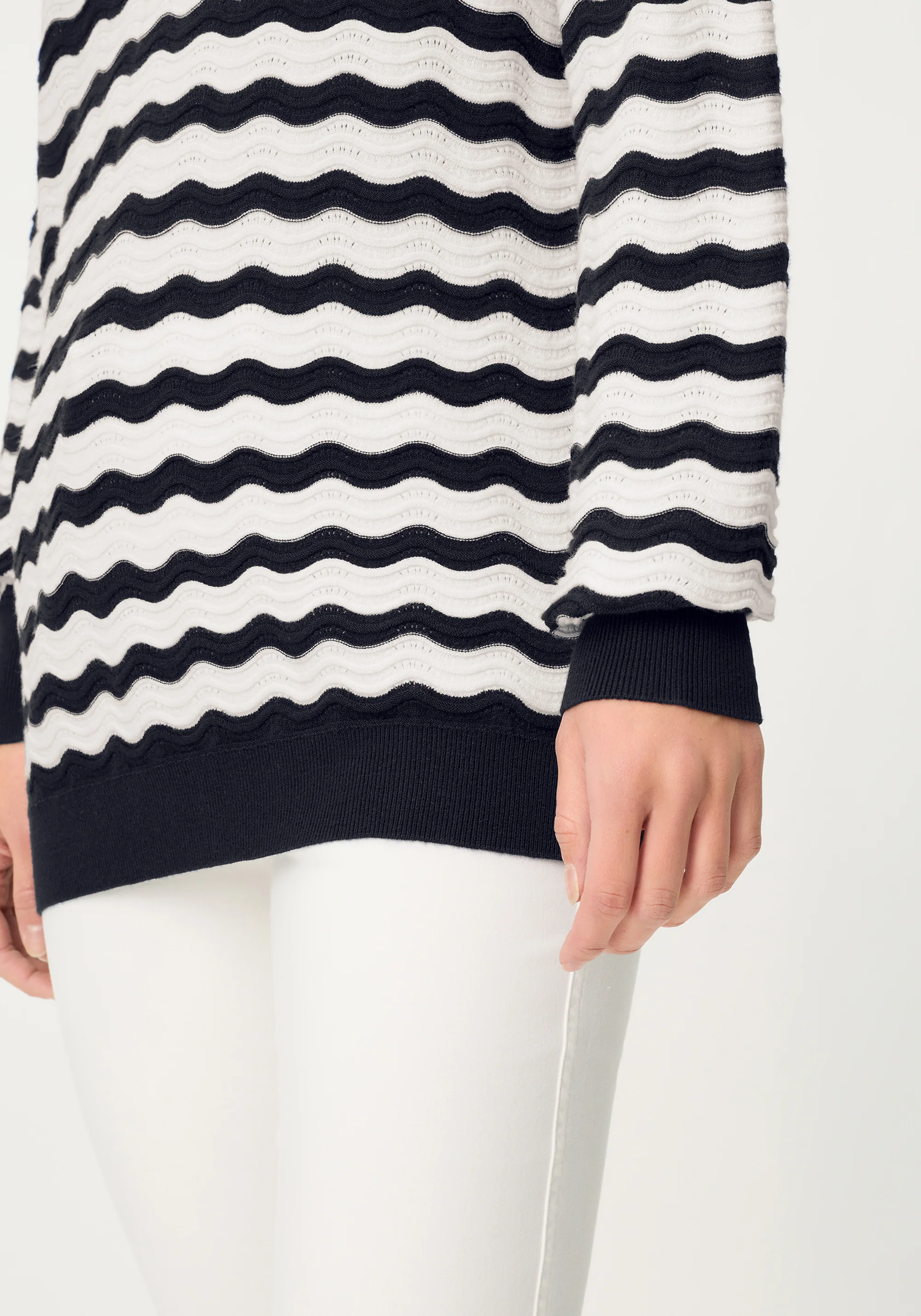 Wave Ajour Knit Sweater - Image 4