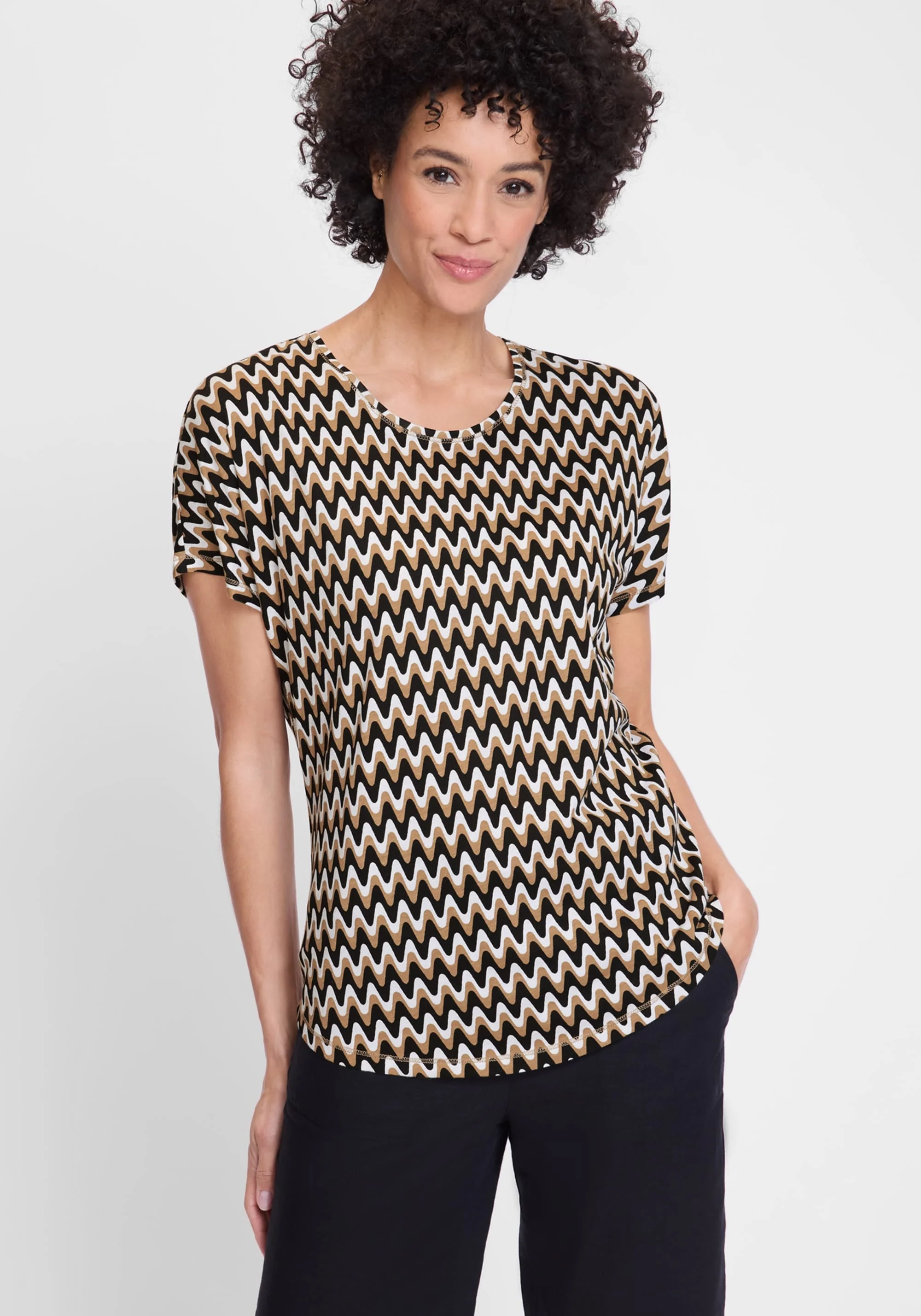 Waved Striped T-Shirt