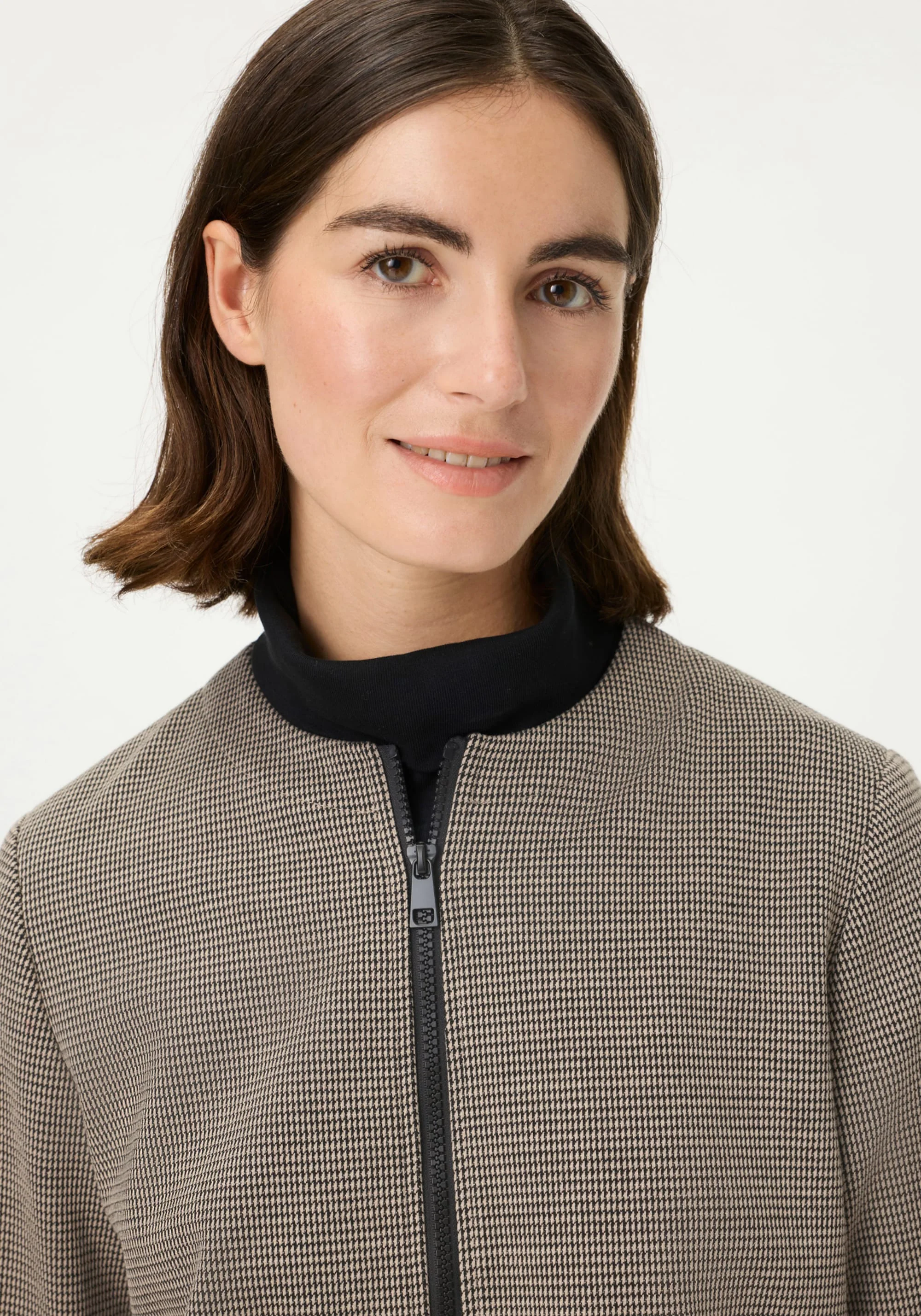Zip Front Check Jacket - Image 4