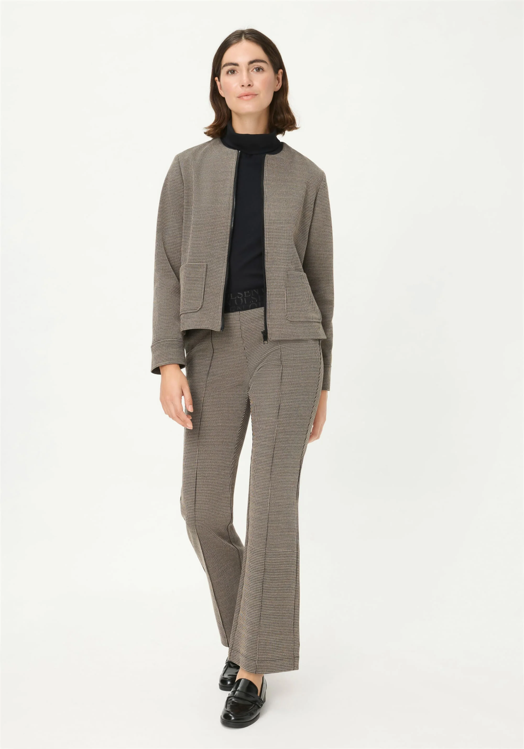 Zip Front Check Jacket - Image 5