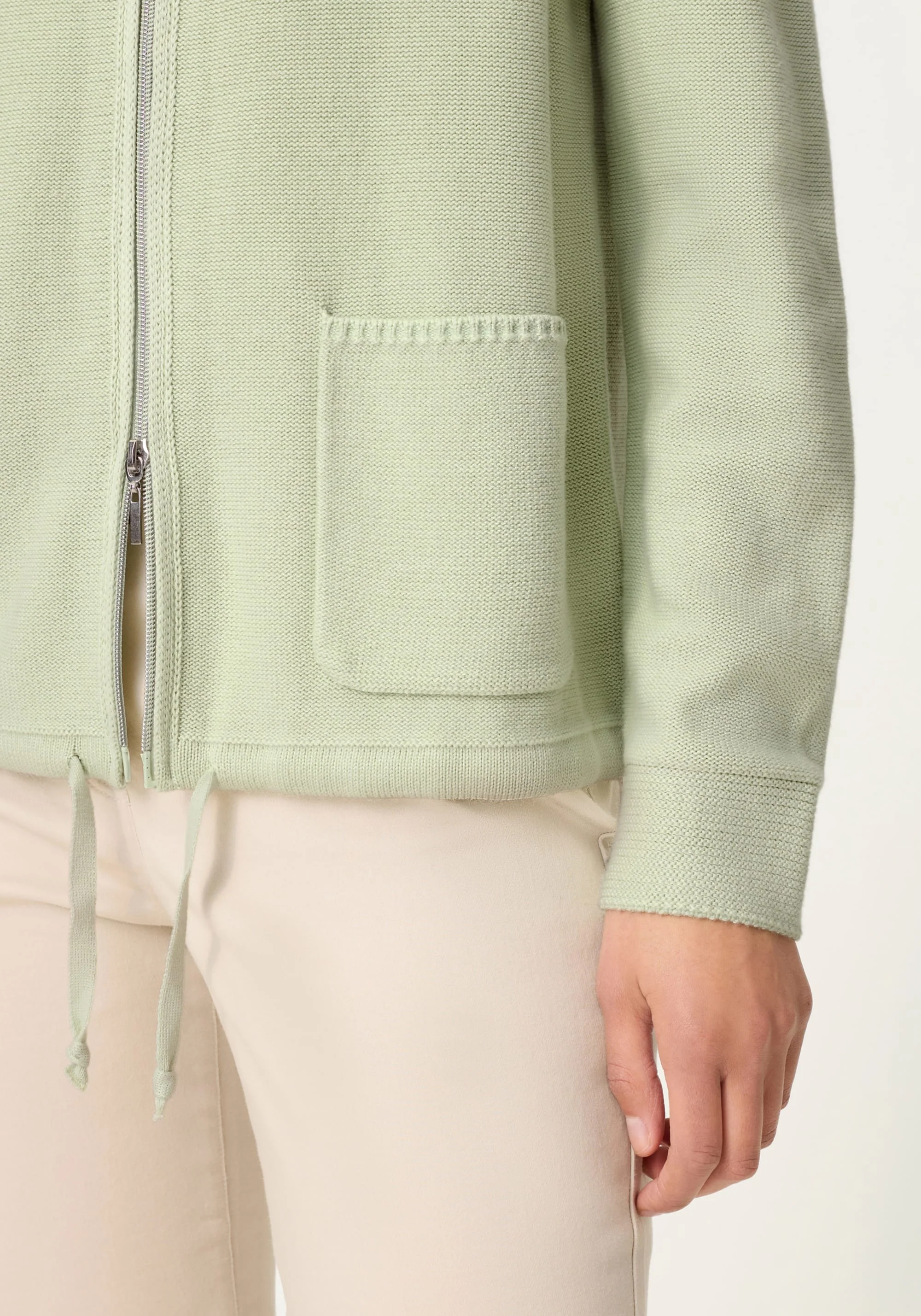Zip Front Mock Cardigan - Image 6
